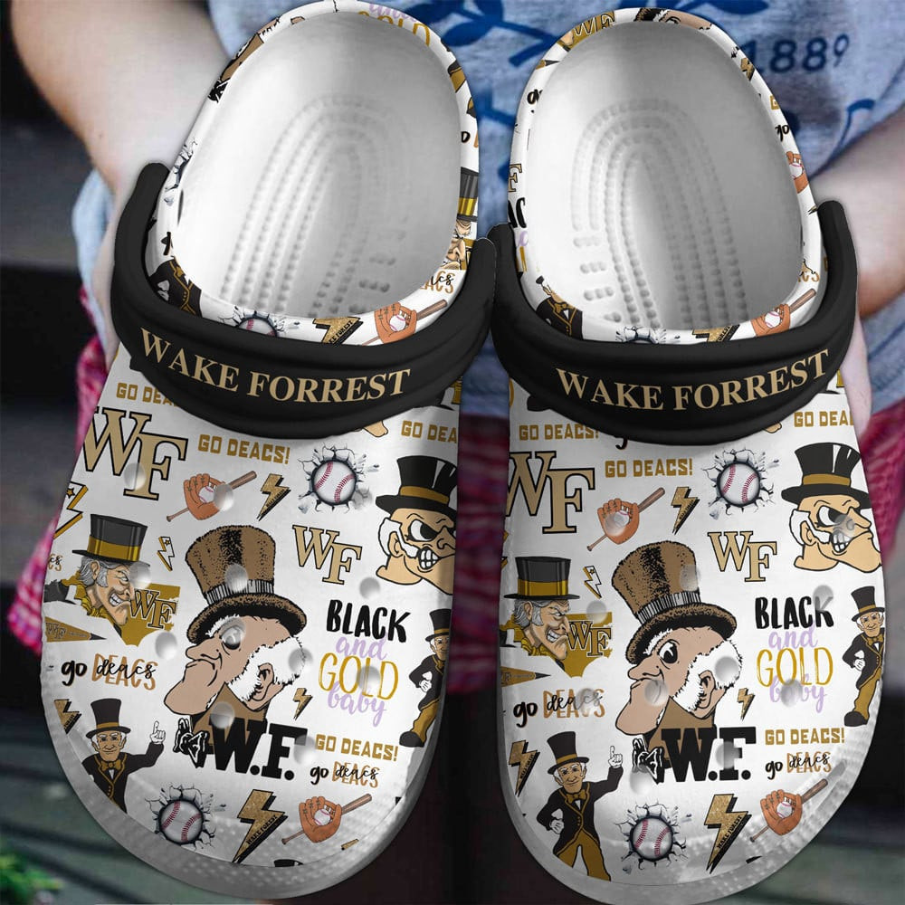 Wake Forest Demon Deacons Football Ncaa Premium, Wake Forest Demon Crocs For Men Women And Kids