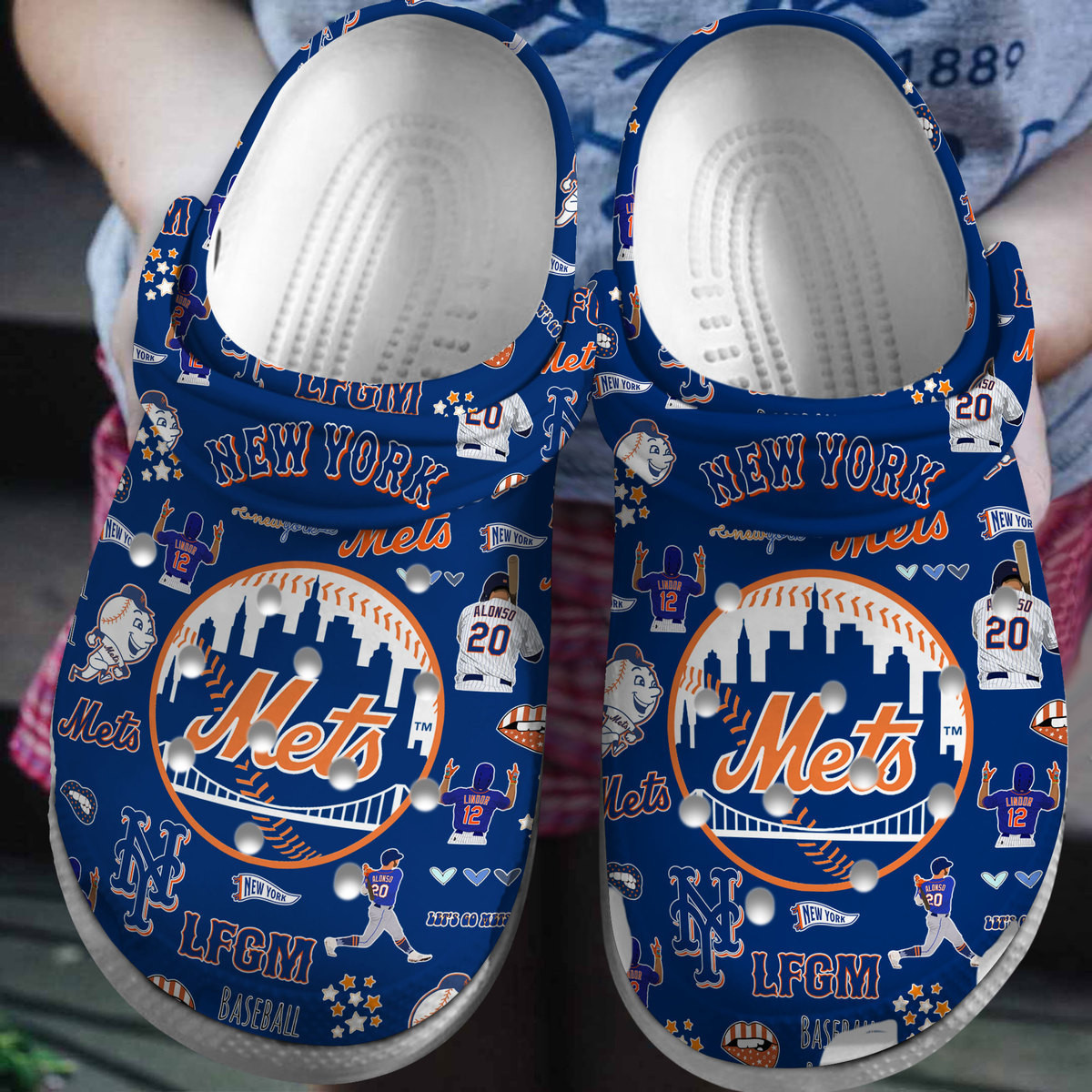New York Mets 2025 MLB Sport Crocs, New York Mets Crocs Clogs Comfortable For Men Women And Kids 84