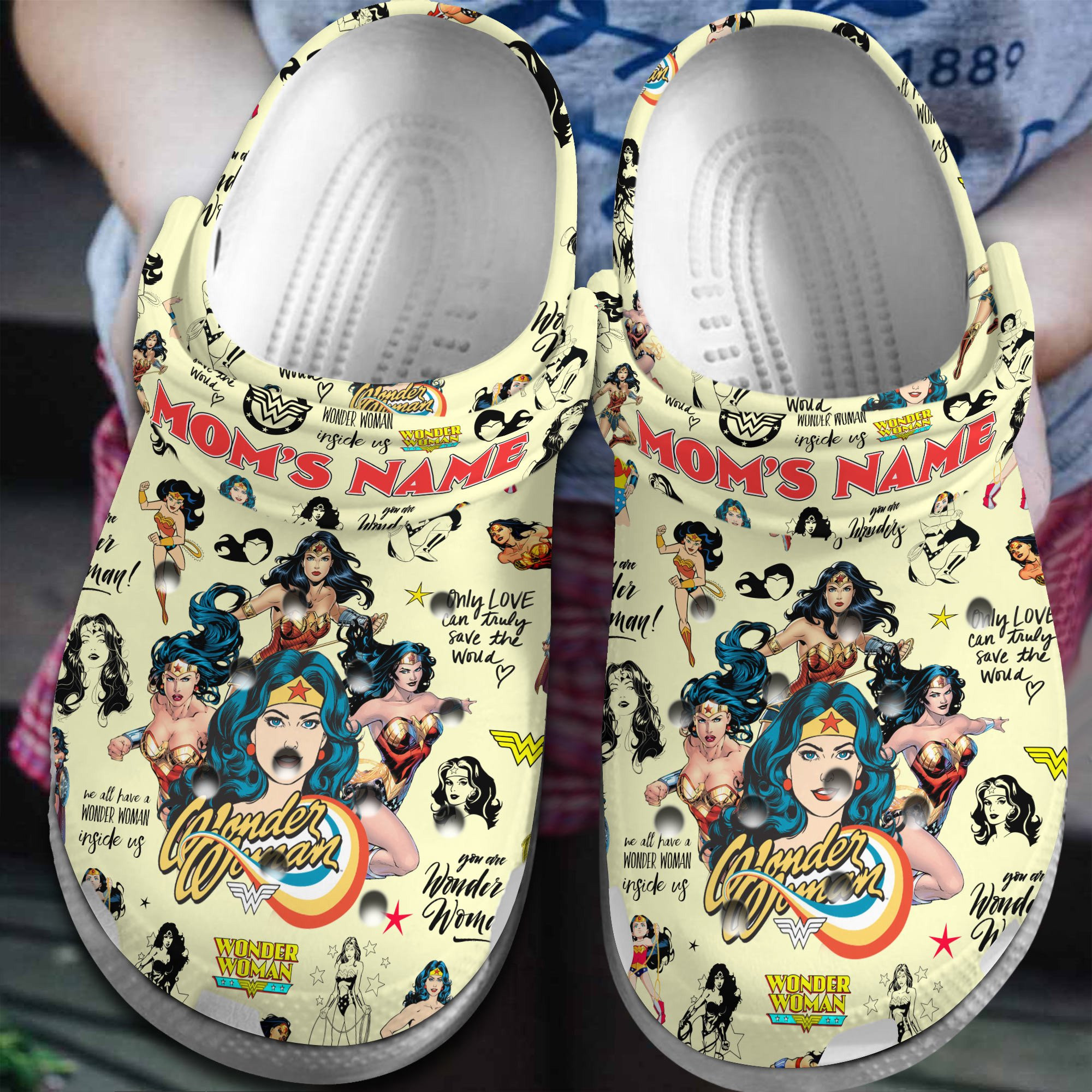 Wonder Woman Mother Day, Wonder Woman Mother Crocs Clogs Comfortable For Men Women And Kids 79