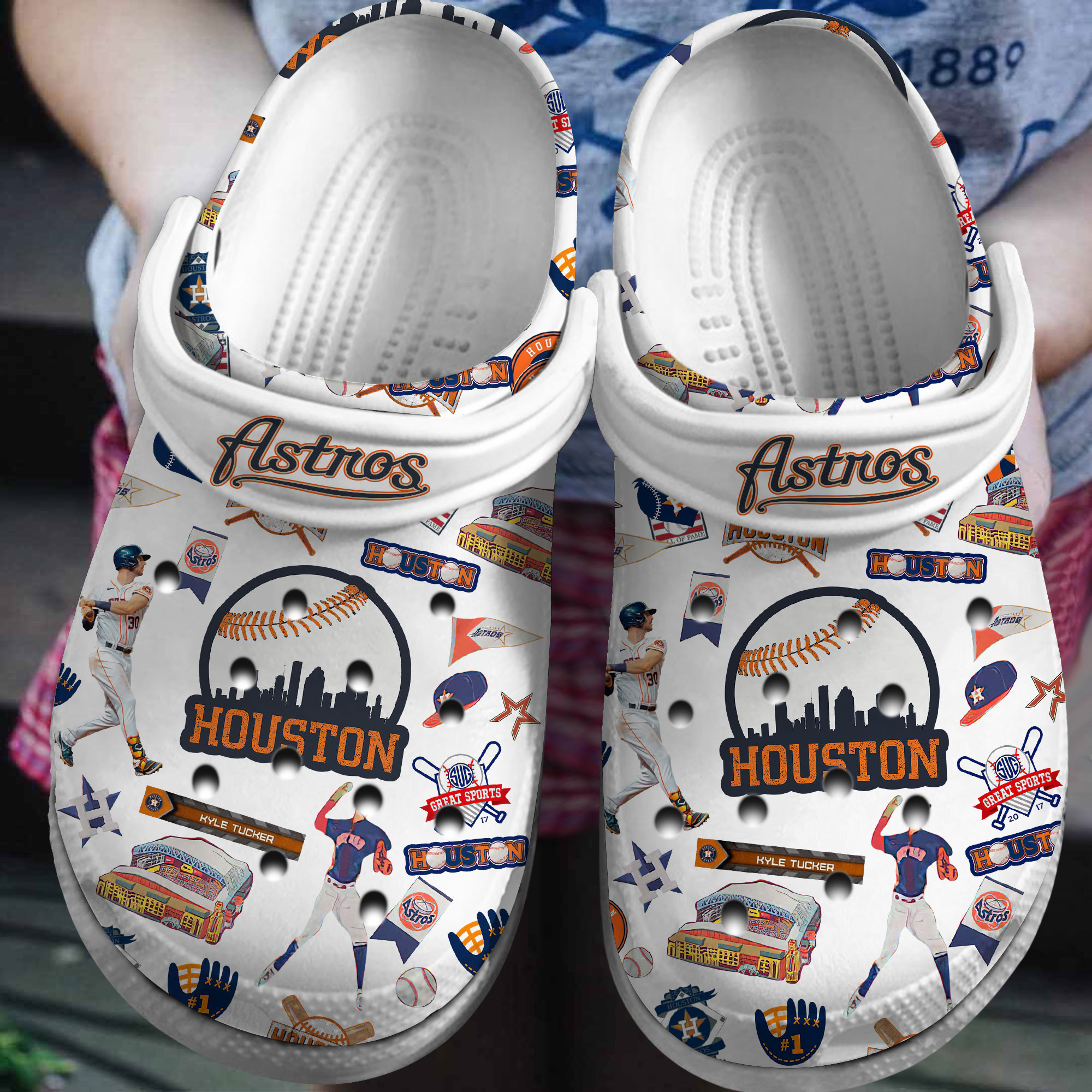 Houston Astros 2025 MLB Sport Crocs, Houston Astros Crocs Clogs Comfortable For Men Women And Kids 86