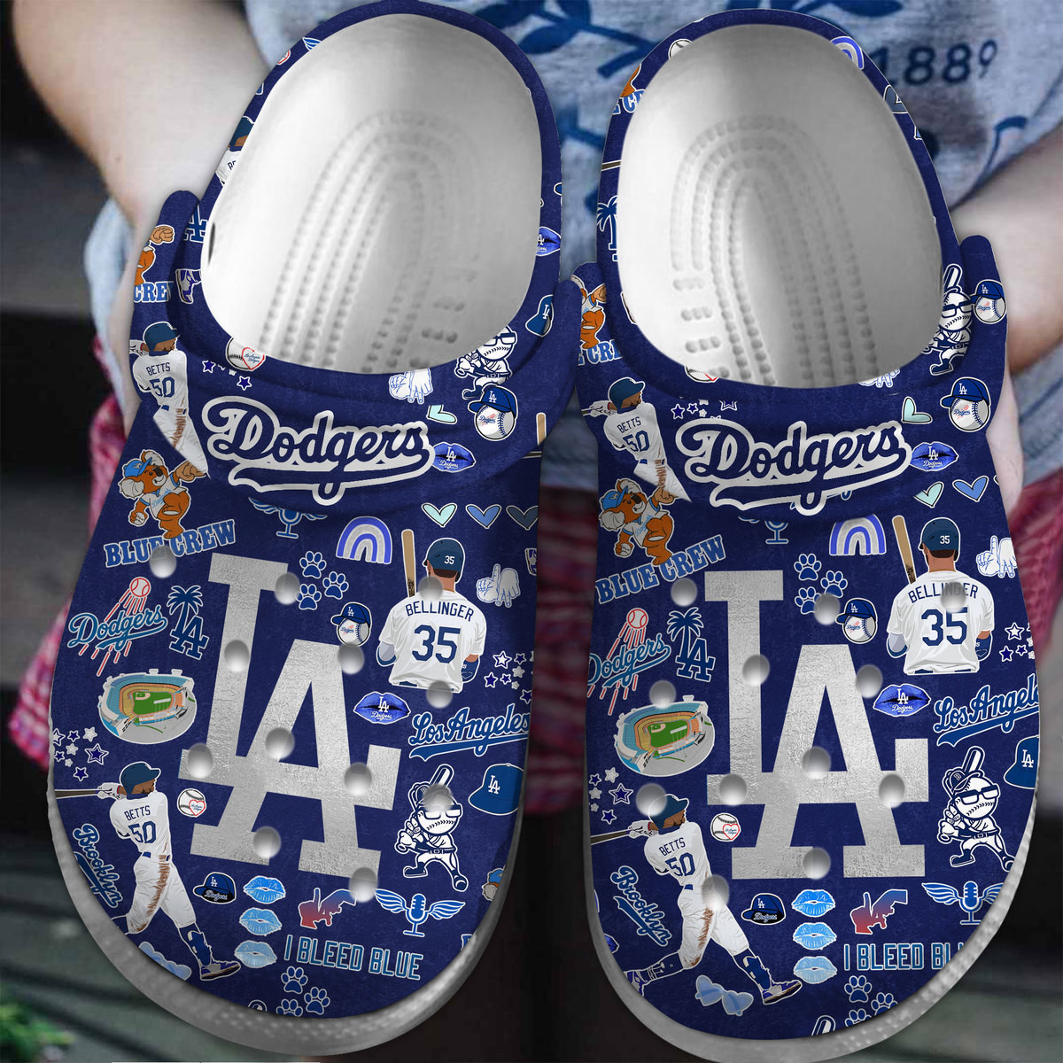 Los Angeles Dodgers 2025 MLB Sport Crocs, Los Angeles Dodgers Crocs Clogs Comfortable For Men Women And Kids 24