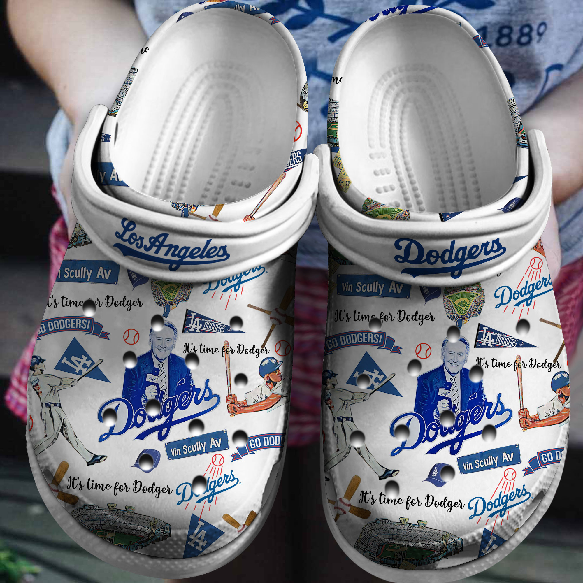 Los Angeles Dodgers 2025 MLB Sport Crocs, Los Angeles Dodgers Crocs Clogs Comfortable For Men Women And Kids 54