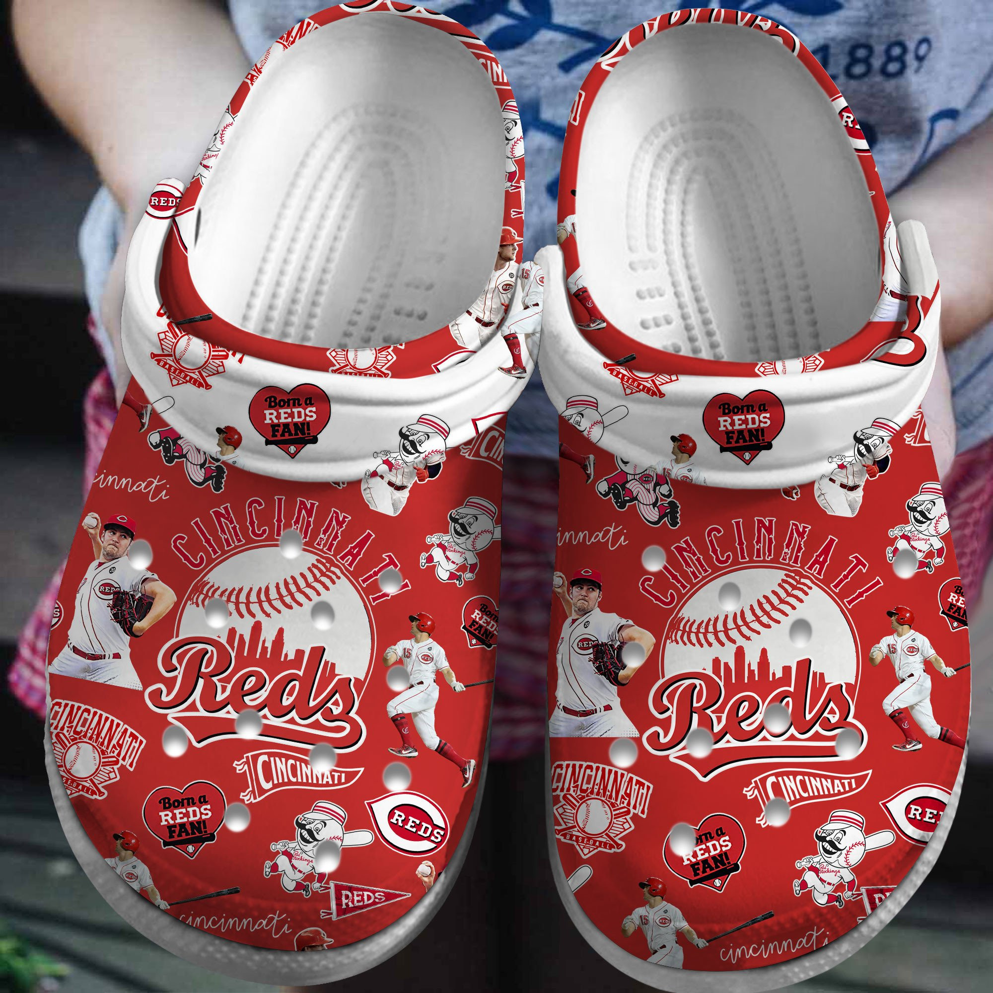Cincinnati Reds 2025 MLB Sport Crocs, Cincinnati Reds Crocs Clogs Comfortable For Men Women And Kids 76