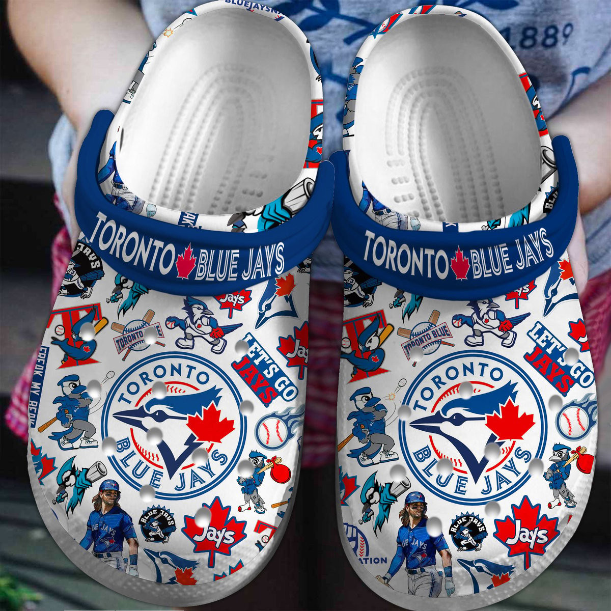 Toronto Blue Jays 2025 MLB Sport Crocs, Toronto Blue Jays Crocs Clogs Comfortable For Men Women And Kids 24