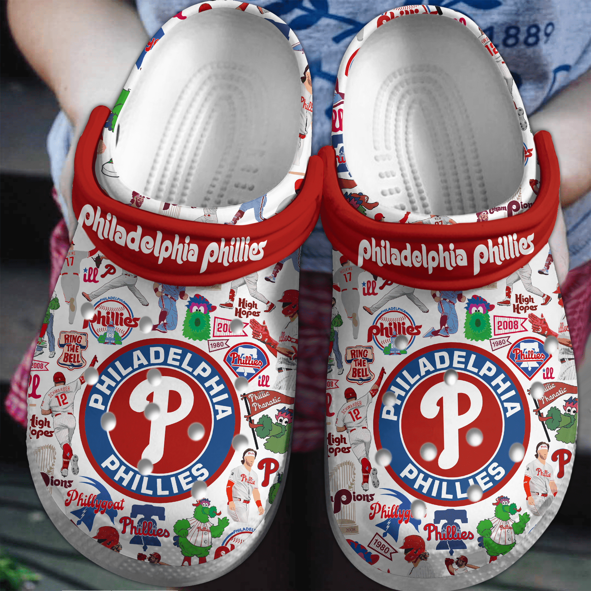 Philadelphia Phillies 2025 MLB Sport Crocs, Philadelphia Phillies Crocs Clogs Comfortable For Men Women And Kids 30