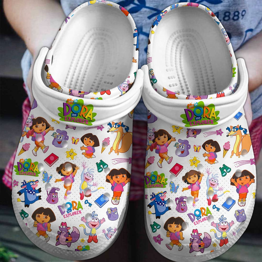 Dora The Explorer Cartoon, Dora The Explorer Crocs Clogs Comfortable For Men Women And Kids