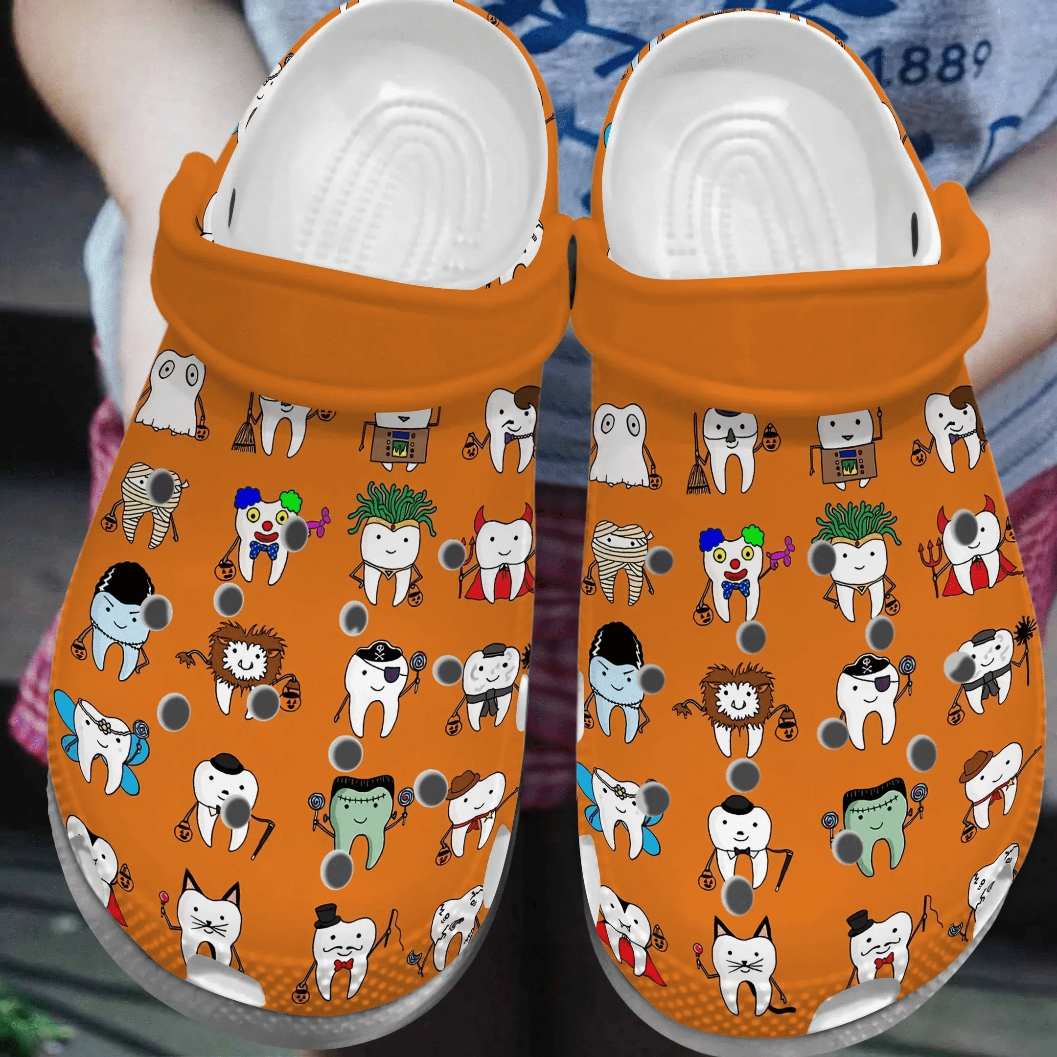Dentist Clog Halloween Teeth Classic Crocs Style, Dentist Halloween Crocs For Men Women And Kids