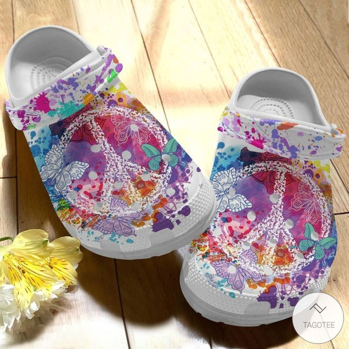 Hippie Butterfly Watercolor Classic, Hippie Butterfly Watercolor Crocs For Men Women And Kids