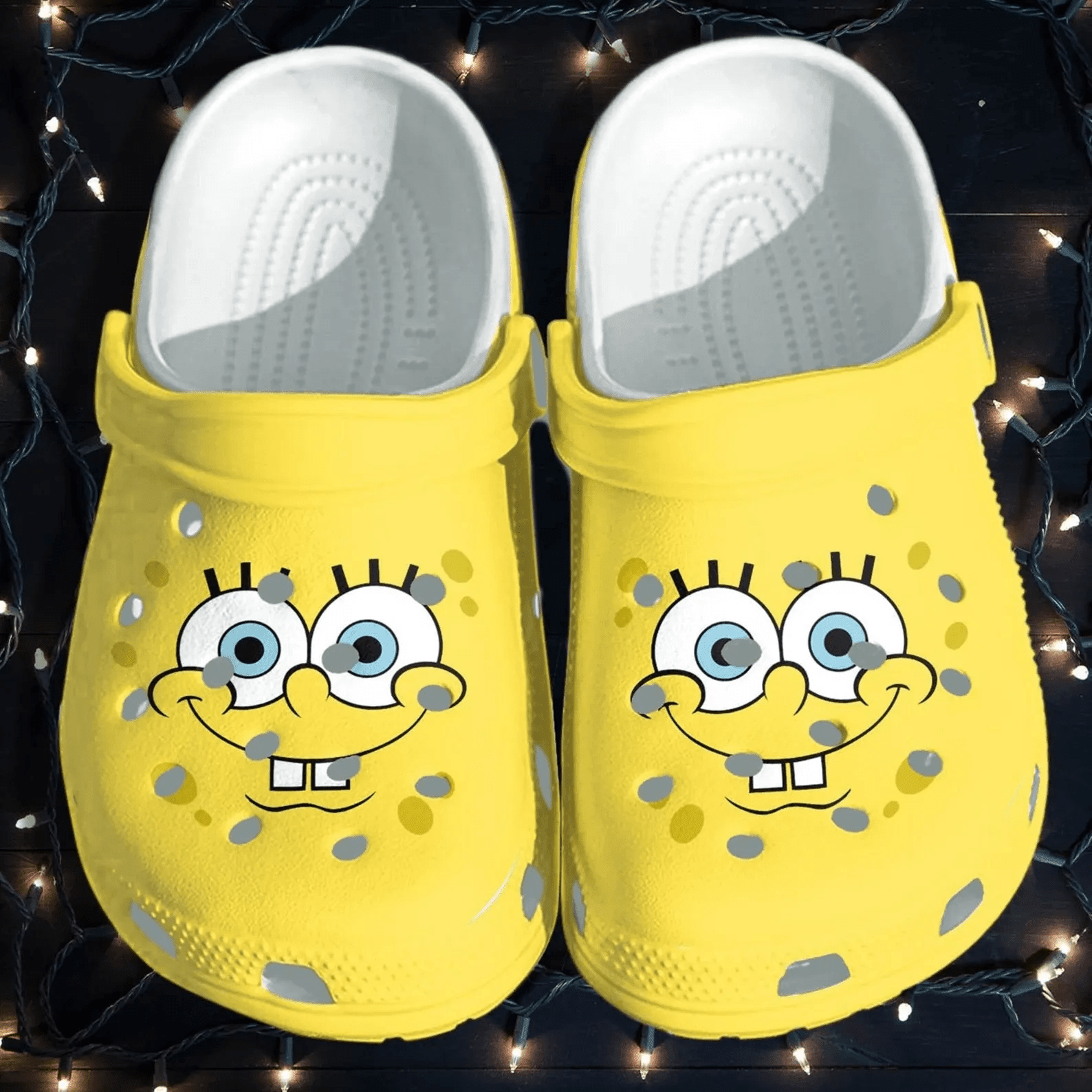 Spongebob Squarepants Sponge Smile Face Classic Crocs Style, Spongebob Squarepants Sponge Crocs For Men Women And Kids