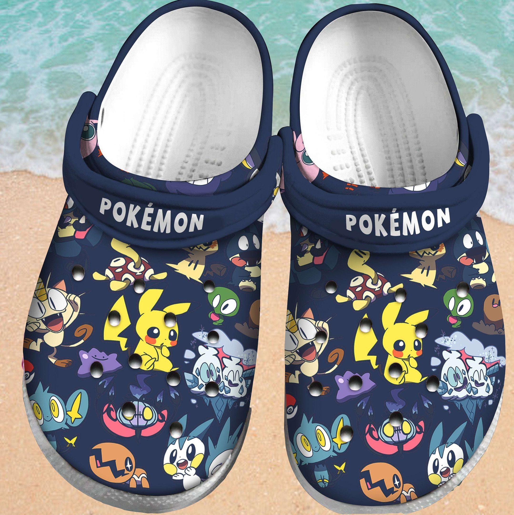 Pokemon Classic Crocs Style, Pokemon Crocs Clogs Comfortable For Men Women And Kids