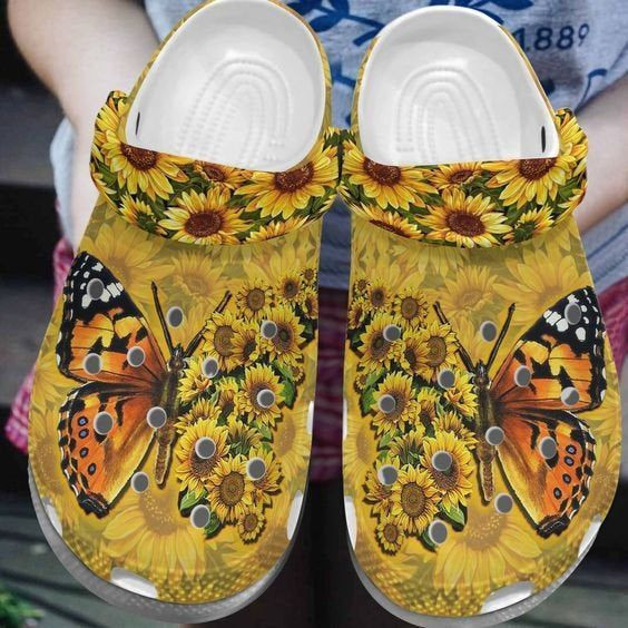 Butterfly Flower Classic, Butterfly Flower Classic Crocs Crocs Comfortable For Men Women And Kids 20