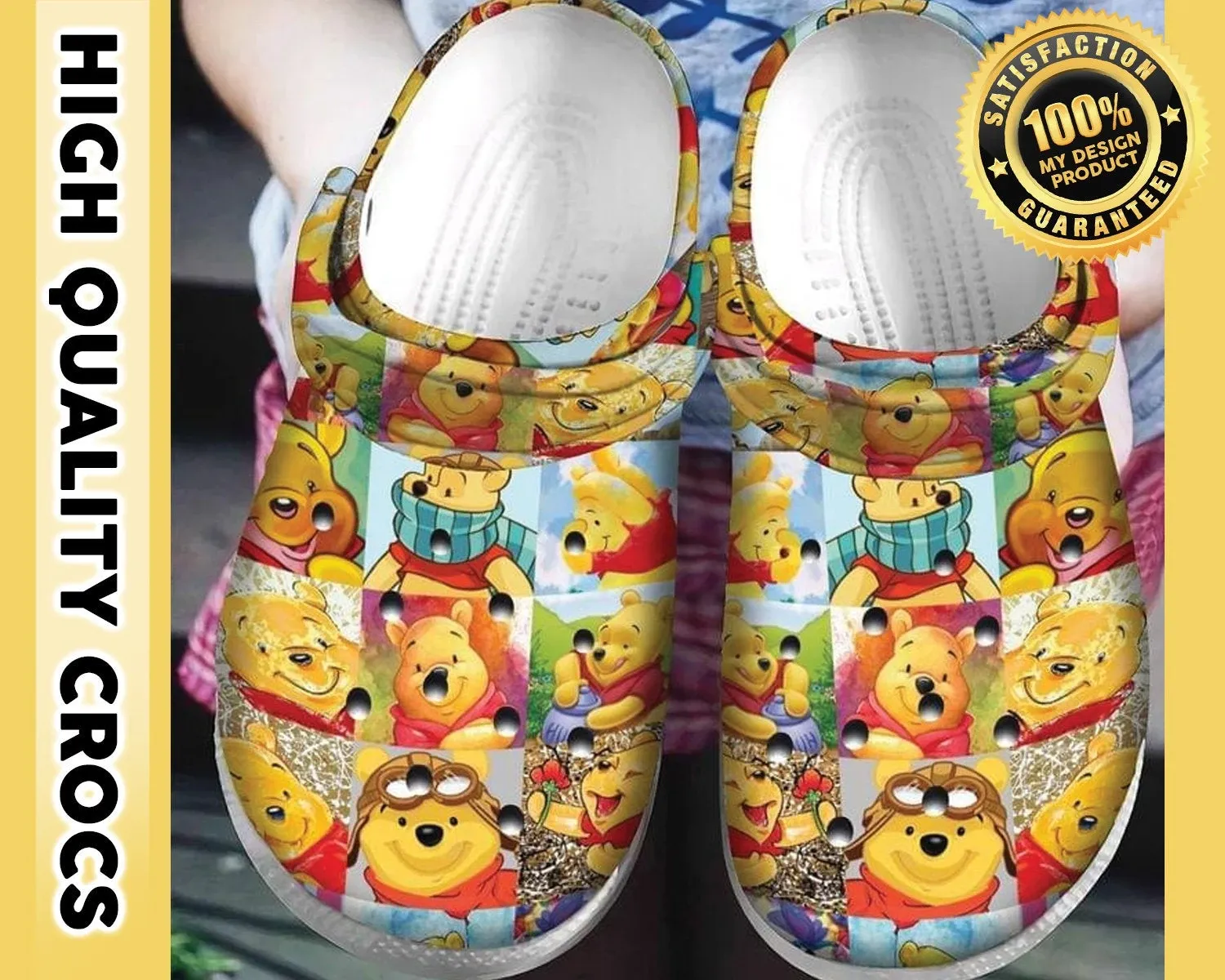 Winnie The Pooh Classic Crocs Style, Winnie The Pooh Crocs Clogs Comfortable For Men Women And Kids 41