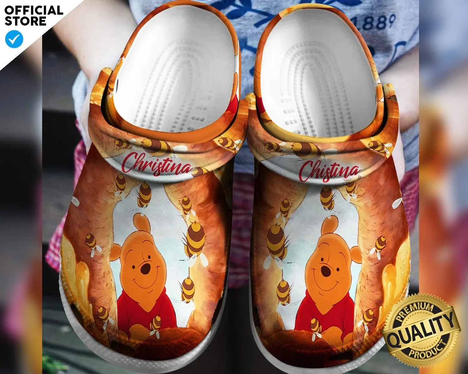 Winne Pooh Personalized Classic Crocs Style, Winne Pooh Crocs Clogs Comfortable For Men Women And Kids
