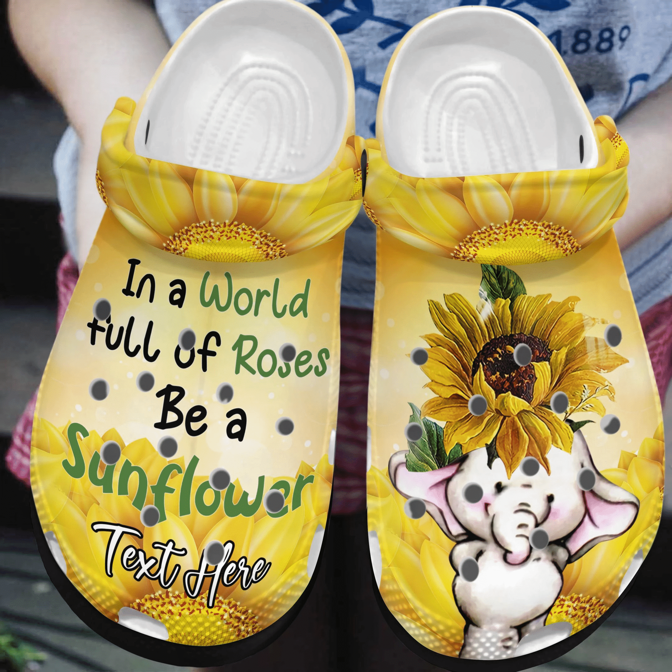Hippie Crocs Personalized Be A Sun Flower Classic Crocs Style, Hippie Be Crocs For Men Women And Kids