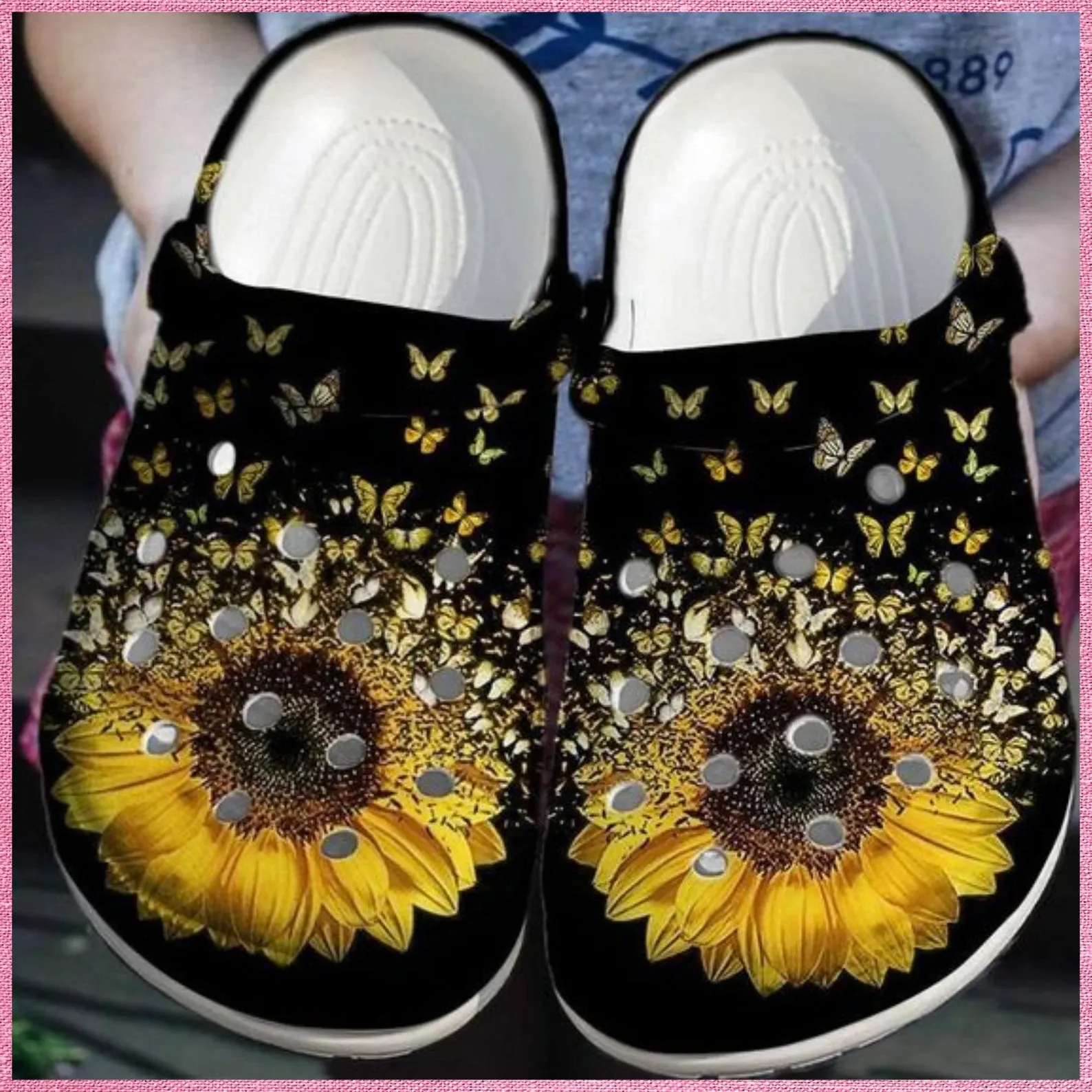 Storm Butterfly With Sunflower Classic, Storm Butterfly With Crocs Crocs Comfortable For Men Women And Kids 82