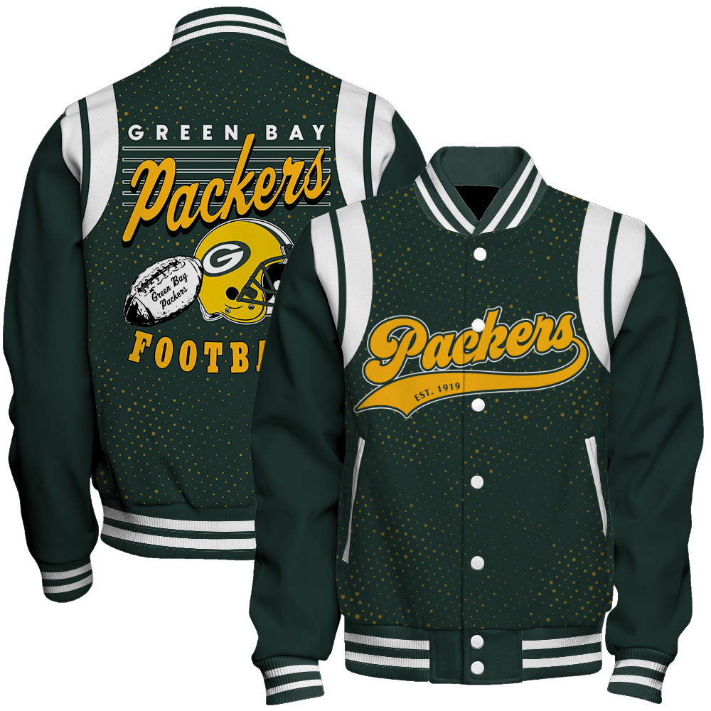 Green Bay Packers National Football League Make Your Mark Baseball Varsity Jacket