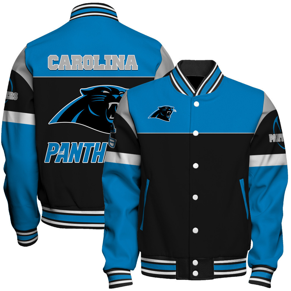 Carolina Panthers National Football League Feel The Power Baseball Jacket For Fans