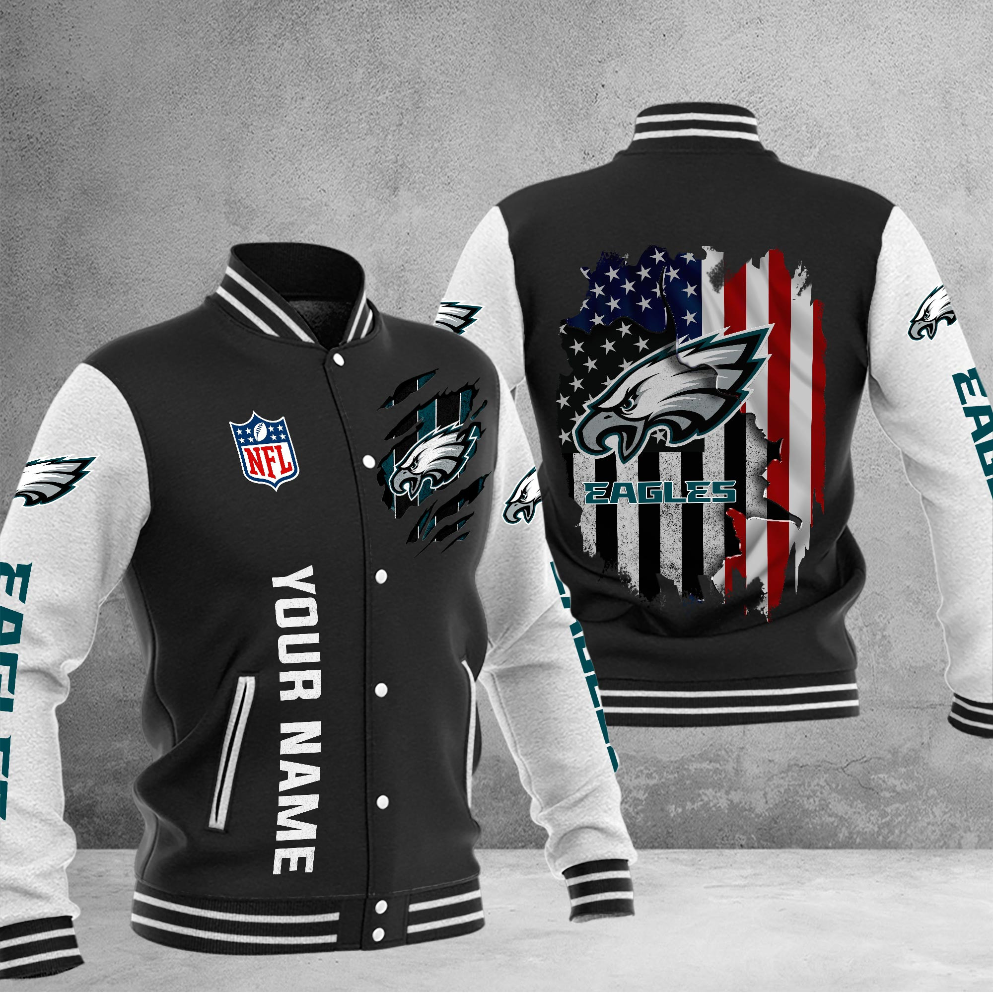 Philadelphia Eagles Varsity Baseball Jacket For Men And Women