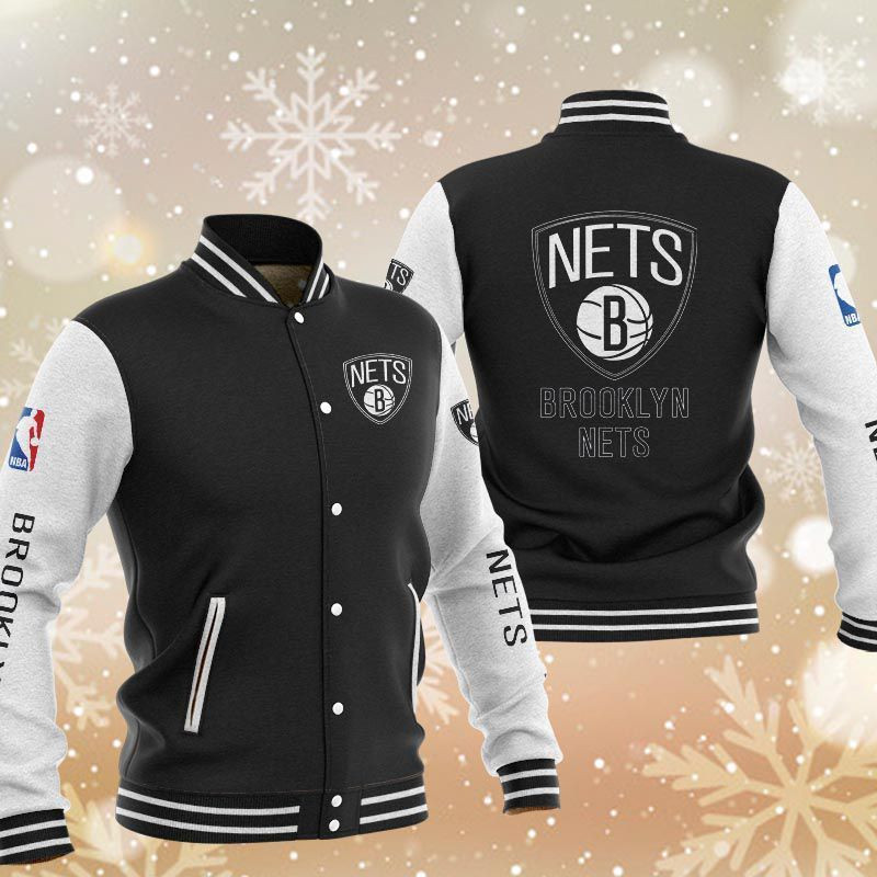 Brooklyn Nets Varsity Baseball Jacket For Men And Women