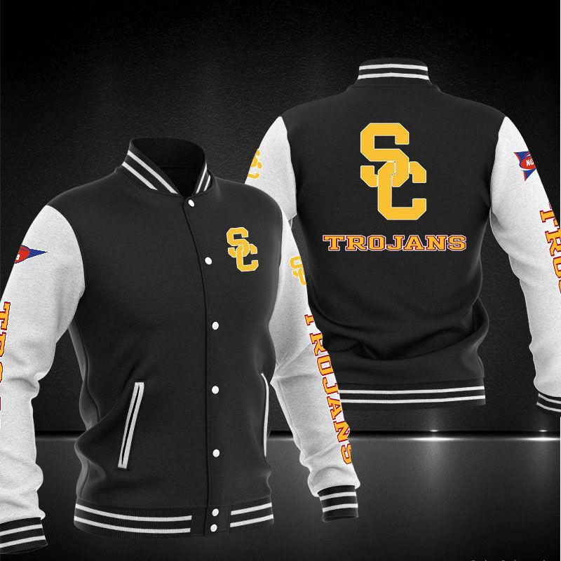 Usc Trojans Varsity Baseball Jacket For Men And Women