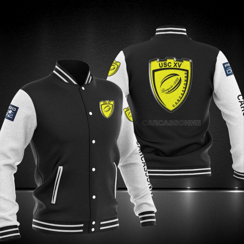 US Carcassonne Varsity Baseball Jacket