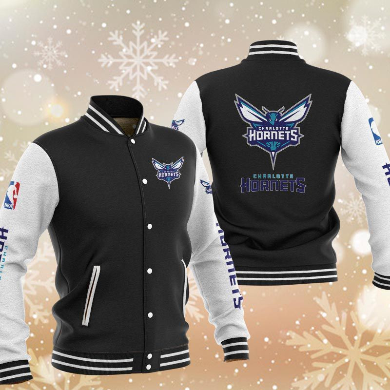 Charlotte Hornets Varsity Baseball Jacket For Men And Women