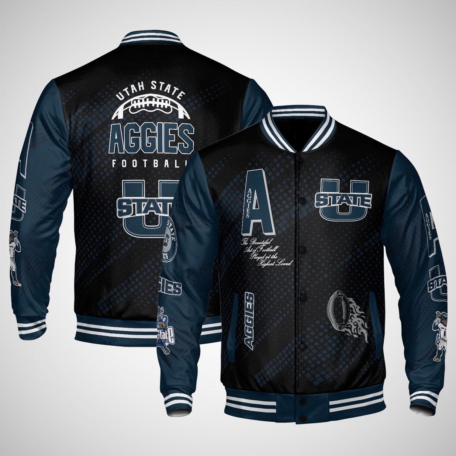 Utah State Aggies Varsity Jacket For Men And Women