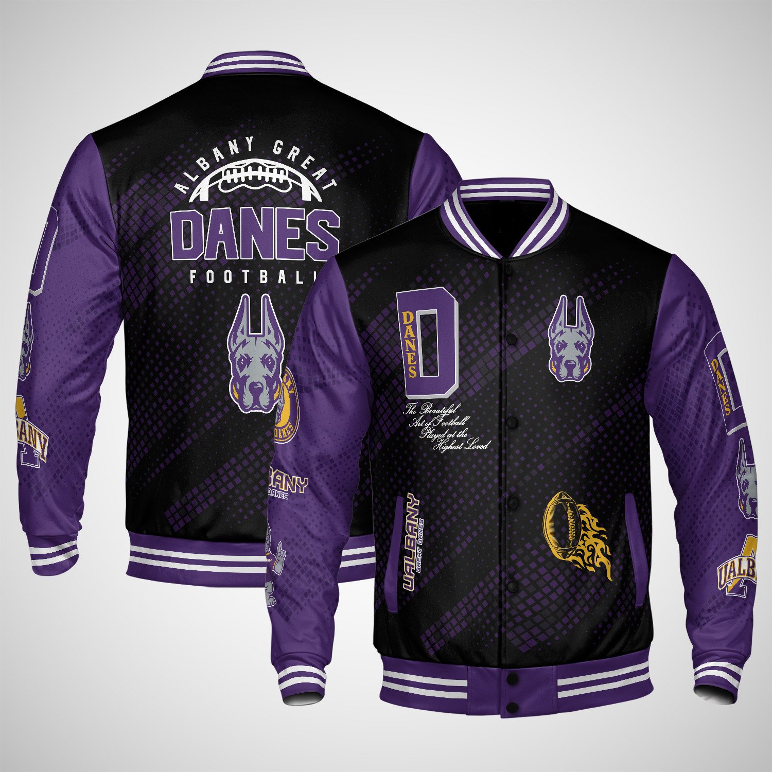 Albany Great Danes Varsity Jacket For Men And Women