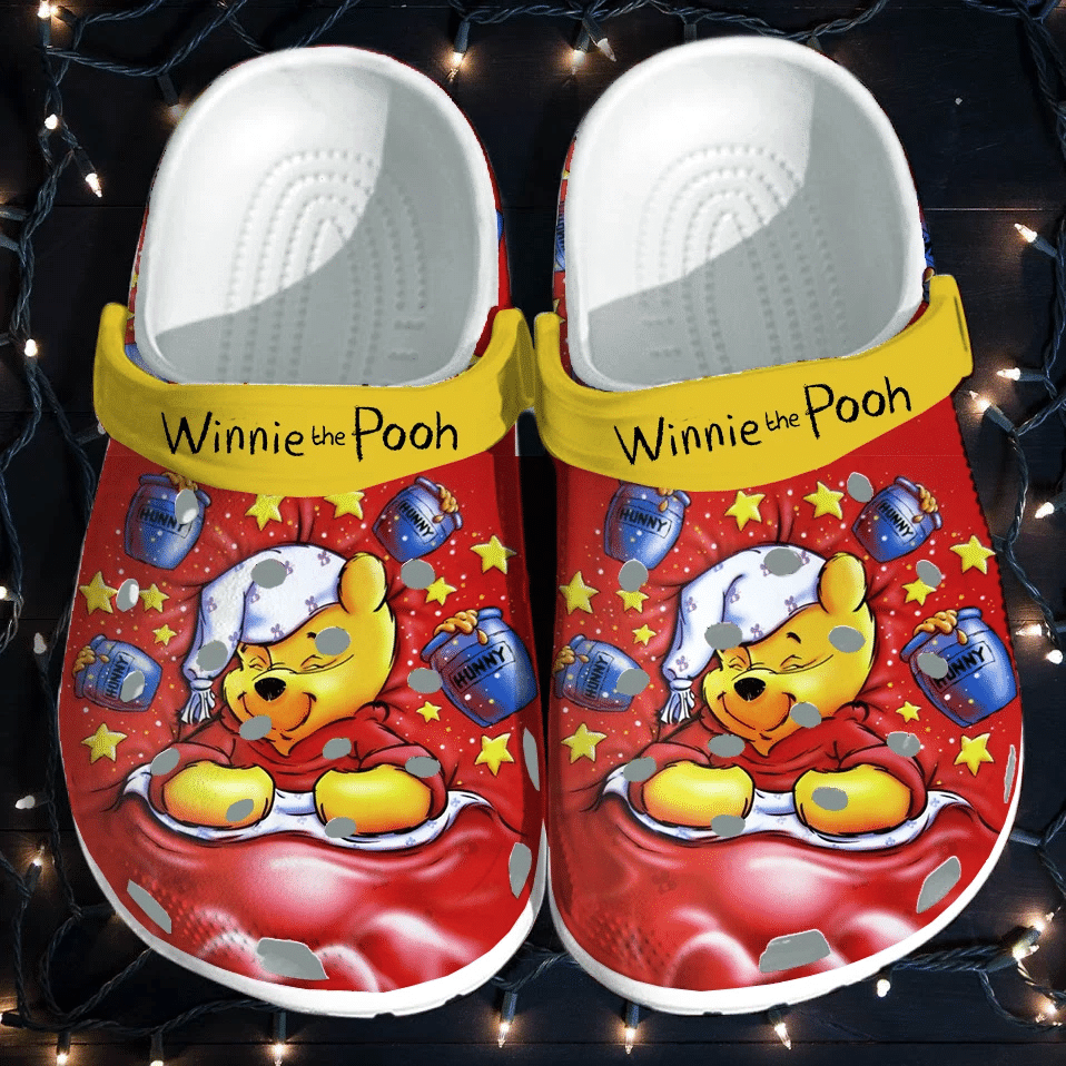 Winnie The Pooh Crocs Clog Shoes, Winnie The Pooh Comfortable For Men Women And Kids 23