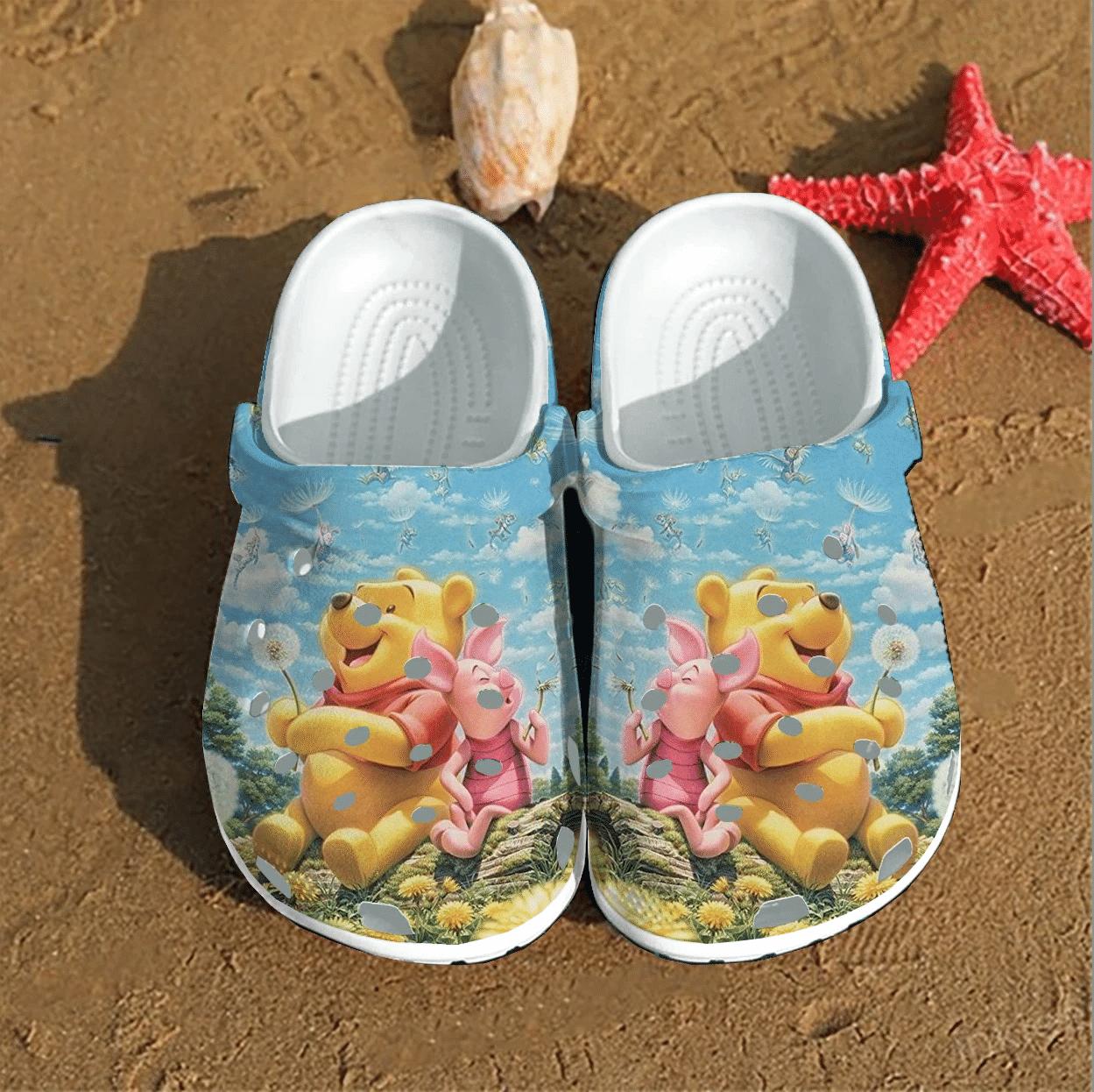 Winnie The Pooh Crocs Clog Shoes, Winnie The Pooh Comfortable For Men Women And Kids 19