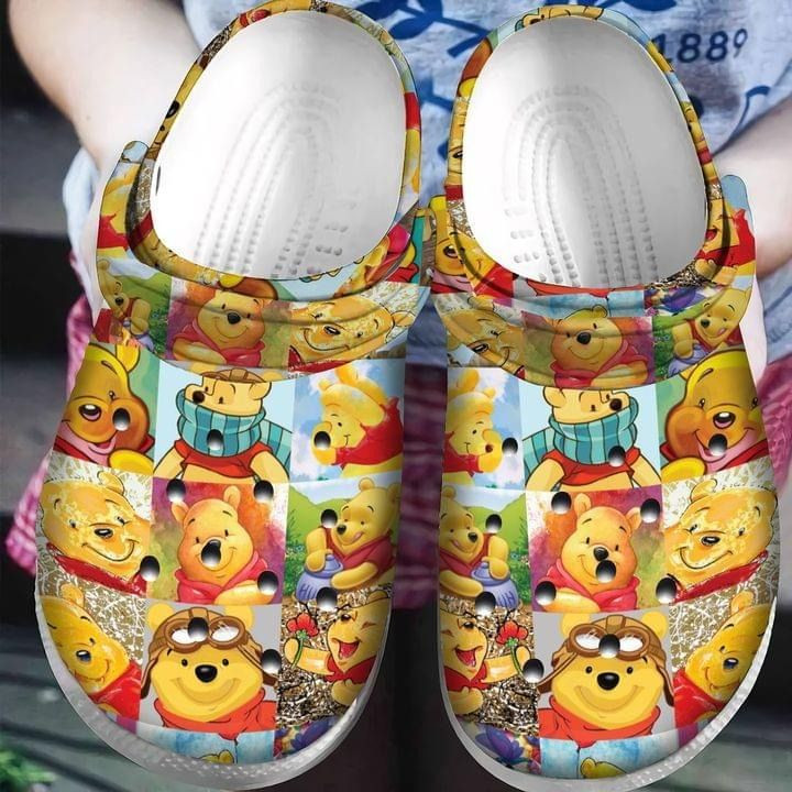 Winnie The Pooh Crocs Clog Shoes, Winnie The Pooh Comfortable For Men Women And Kids 25