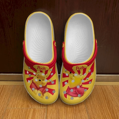 Winnie The Pooh Crocs Clog Shoes, Winnie The Pooh Comfortable For Men Women And Kids 27