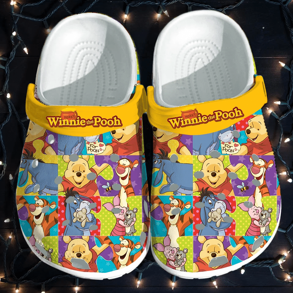 Winnie The Pooh Crocs Clog Shoes, Winnie The Pooh Comfortable For Men Women And Kids 24