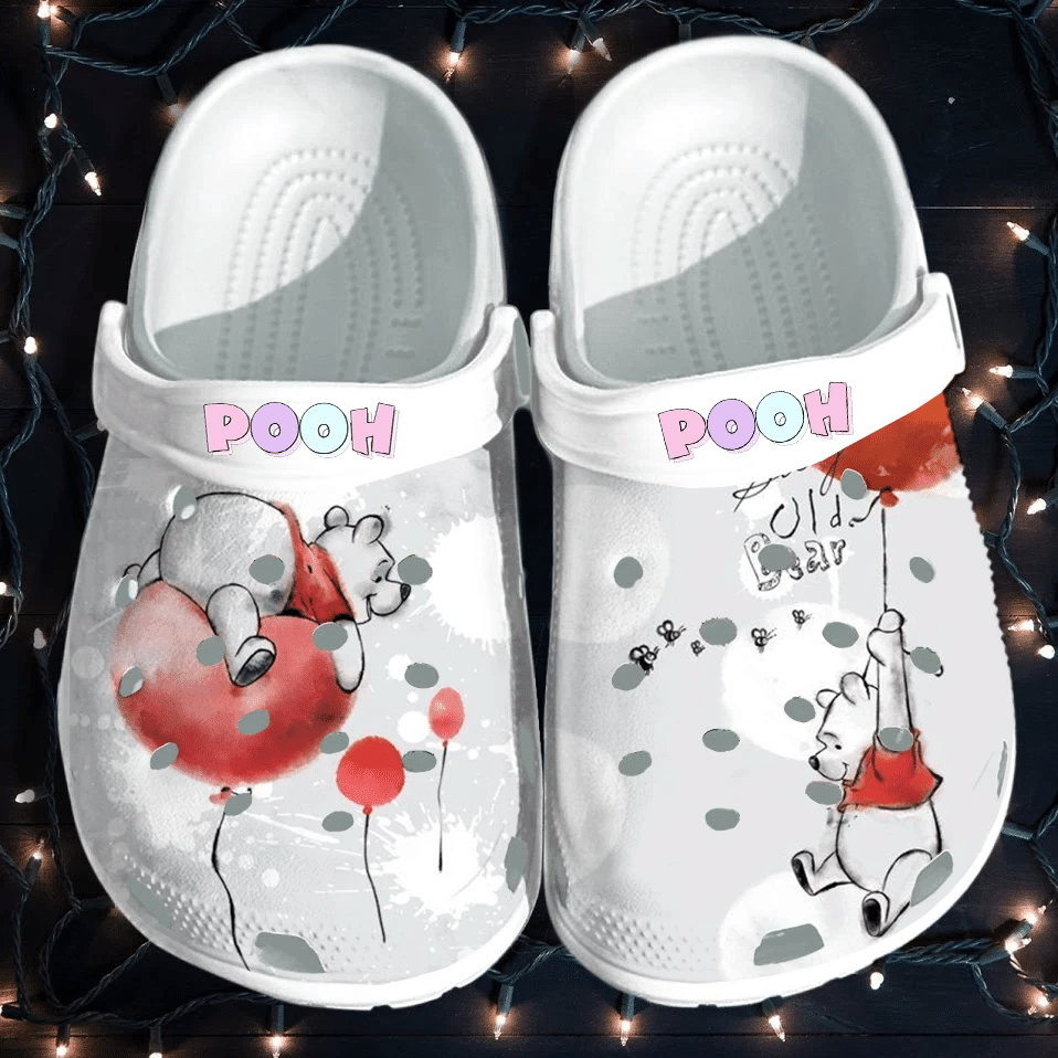 Winnie The Pooh Crocs Clog Shoes, Winnie The Pooh Comfortable For Men Women And Kids 33