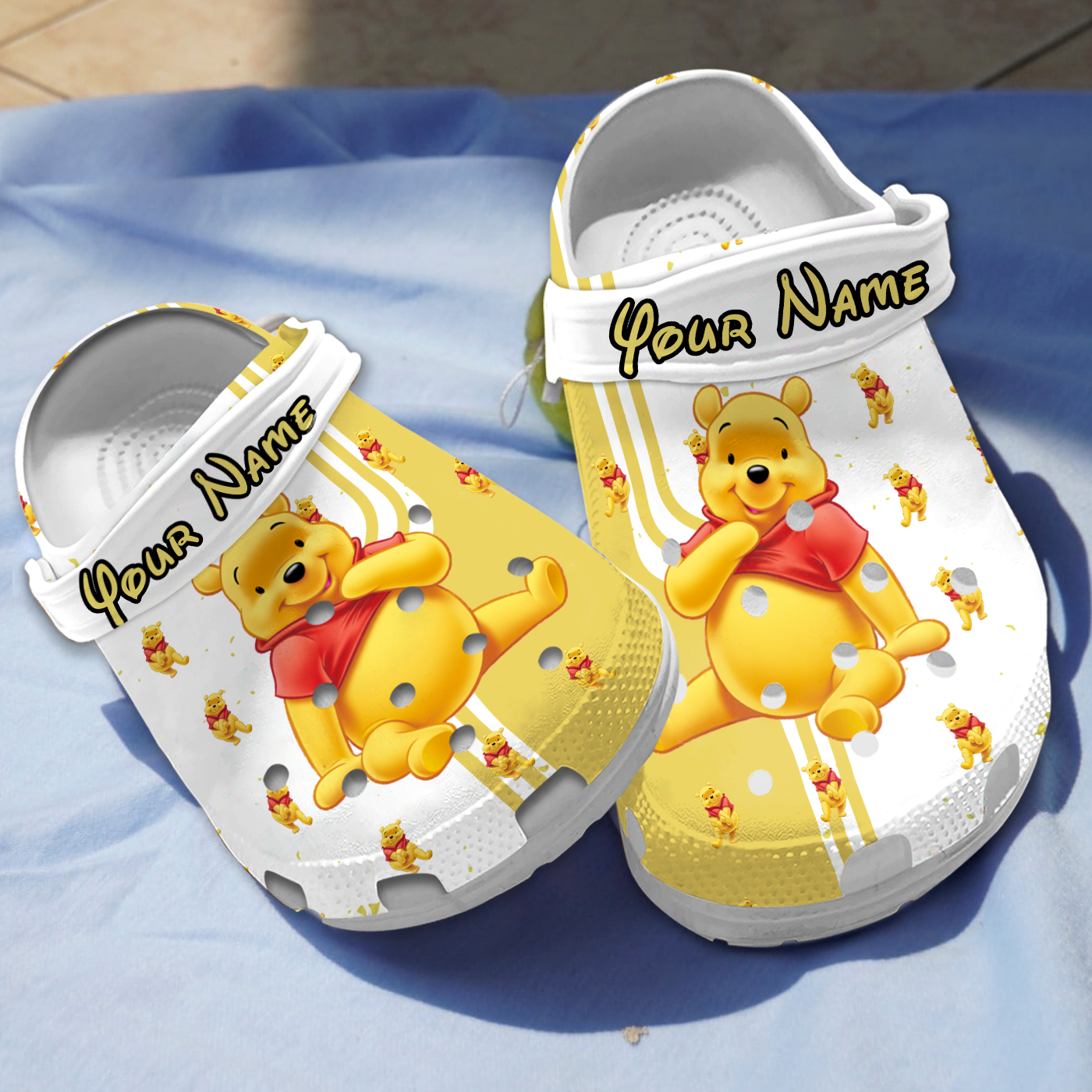 Winnie The Pooh Cartoon Crocs, Winnie The Pooh Comfortable For Men Women And Kids O4