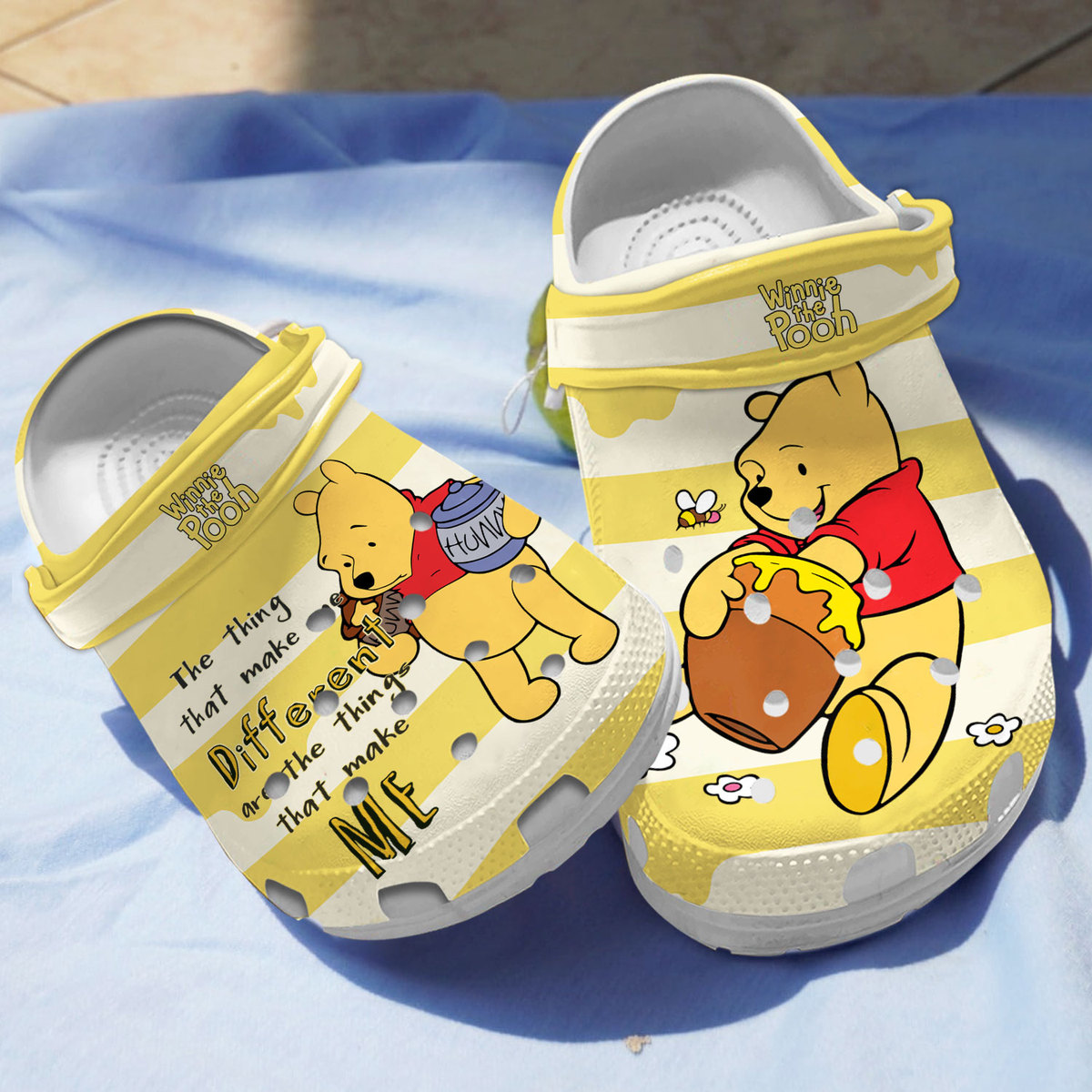 Winnie The Pooh Cartoon Crocs, Winnie The Pooh Comfortable For Men Women And Kids O3
