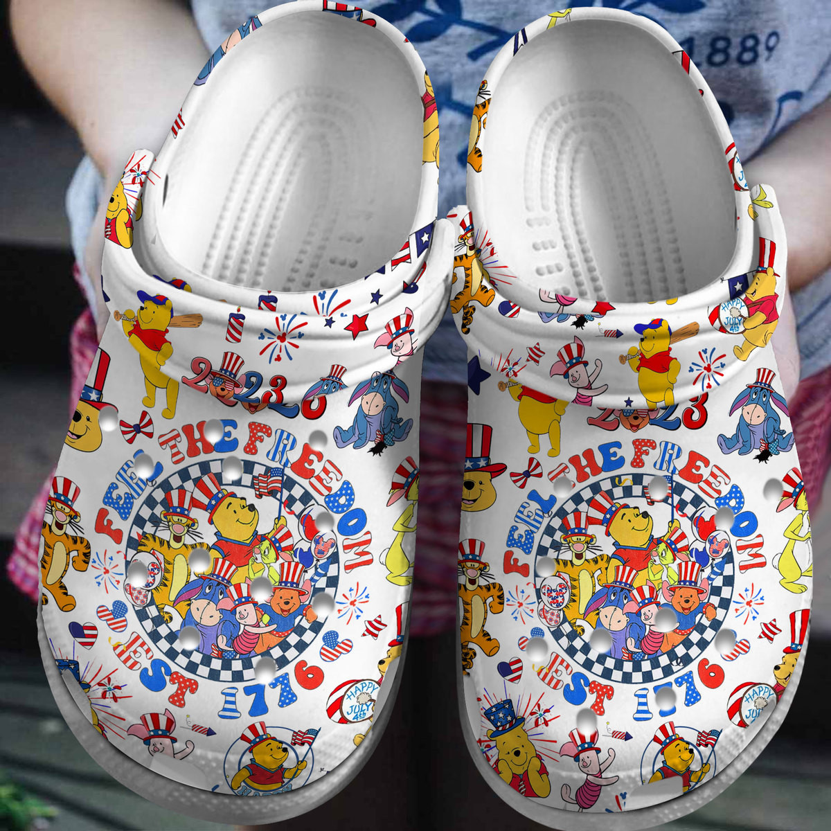 Winnie The Pooh Cartoon Crocs, Winnie The Pooh Comfortable For Men Women And Kids 95