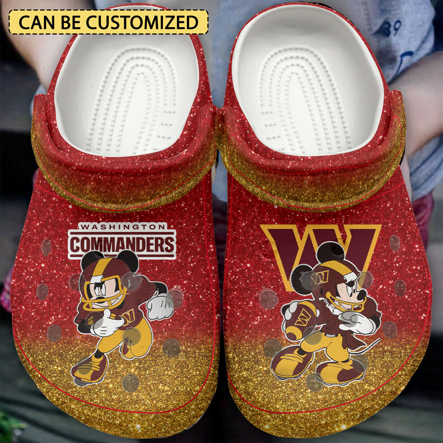 Washington Commanders Nfl Sport Crocs, Washington Commanders Comfortable For Men Women And Kids 48
