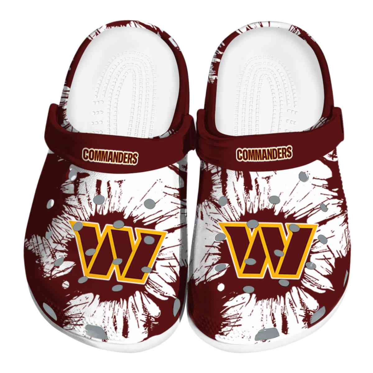 Washington Commanders Nfl Sport Crocs, Washington Commanders Comfortable For Men Women And Kids 53