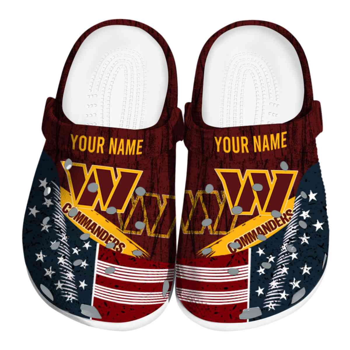 Washington Commanders Nfl Sport Crocs, Washington Commanders Comfortable For Men Women And Kids 68