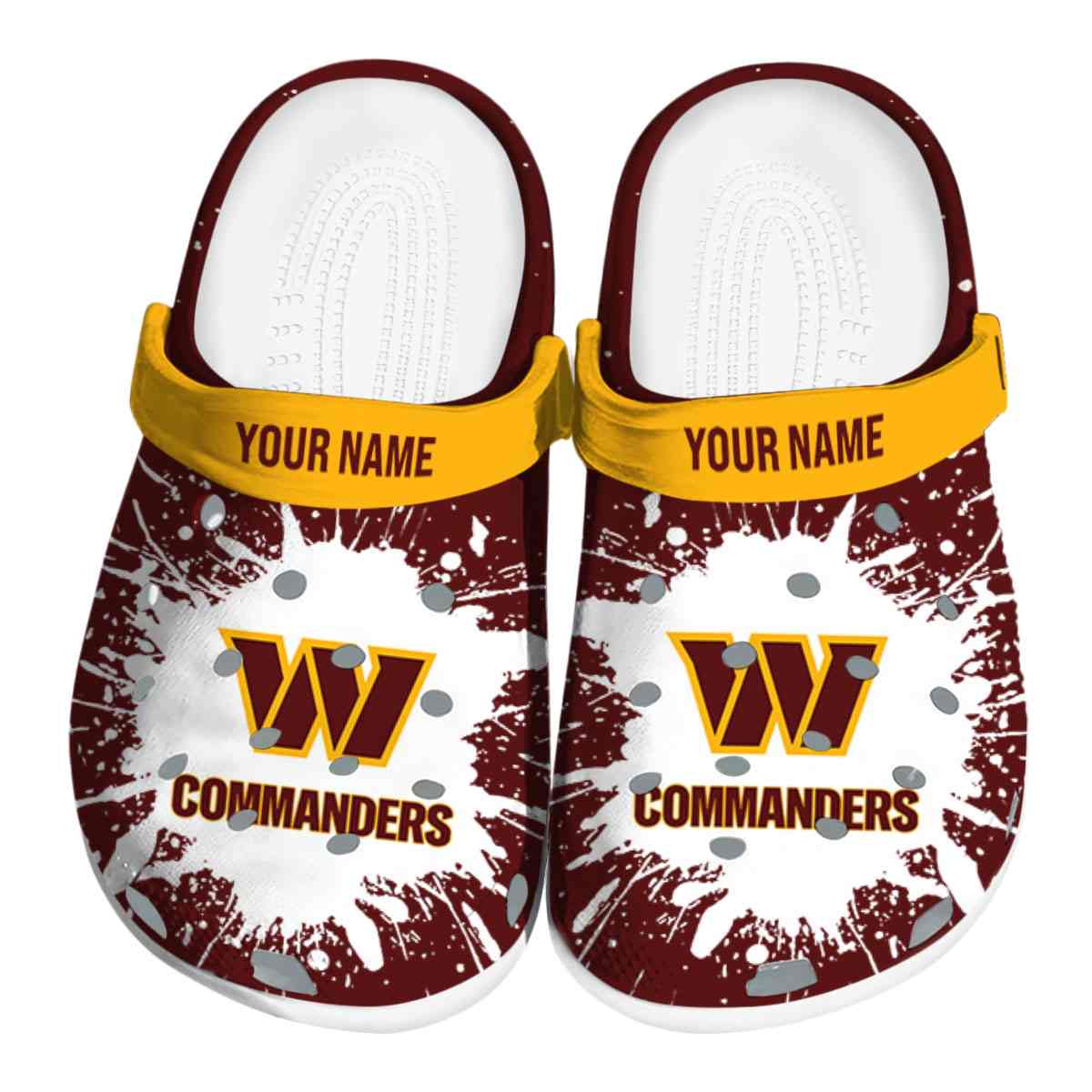 Washington Commanders Nfl Sport Crocs, Washington Commanders Comfortable For Men Women And Kids 61