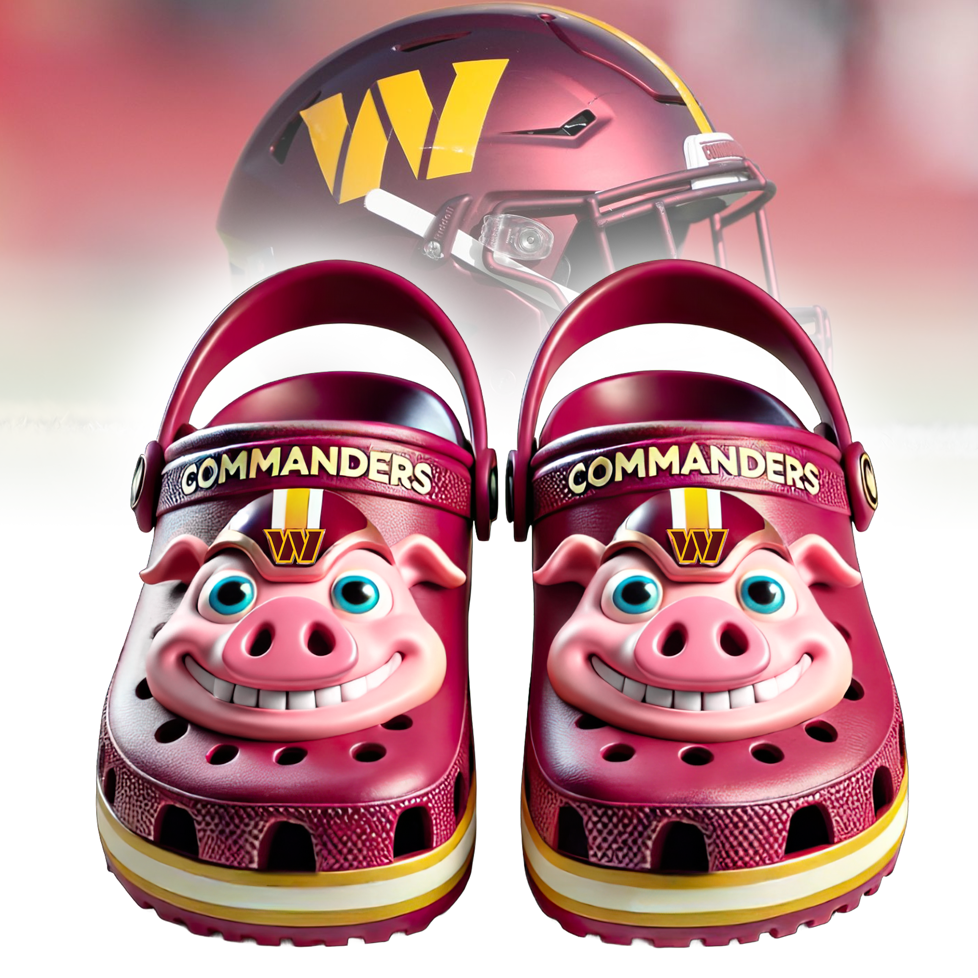 Washington Commanders Nfl Sport Crocs, Washington Commanders Comfortable For Men Women And Kids 88
