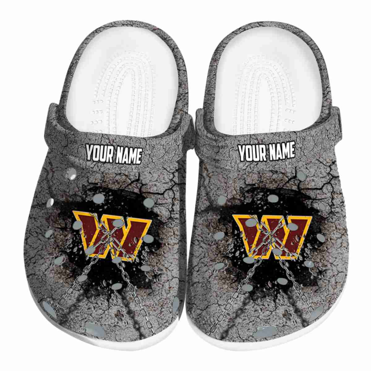 Washington Commanders Nfl Sport Crocs, Washington Commanders Comfortable For Men Women And Kids 90