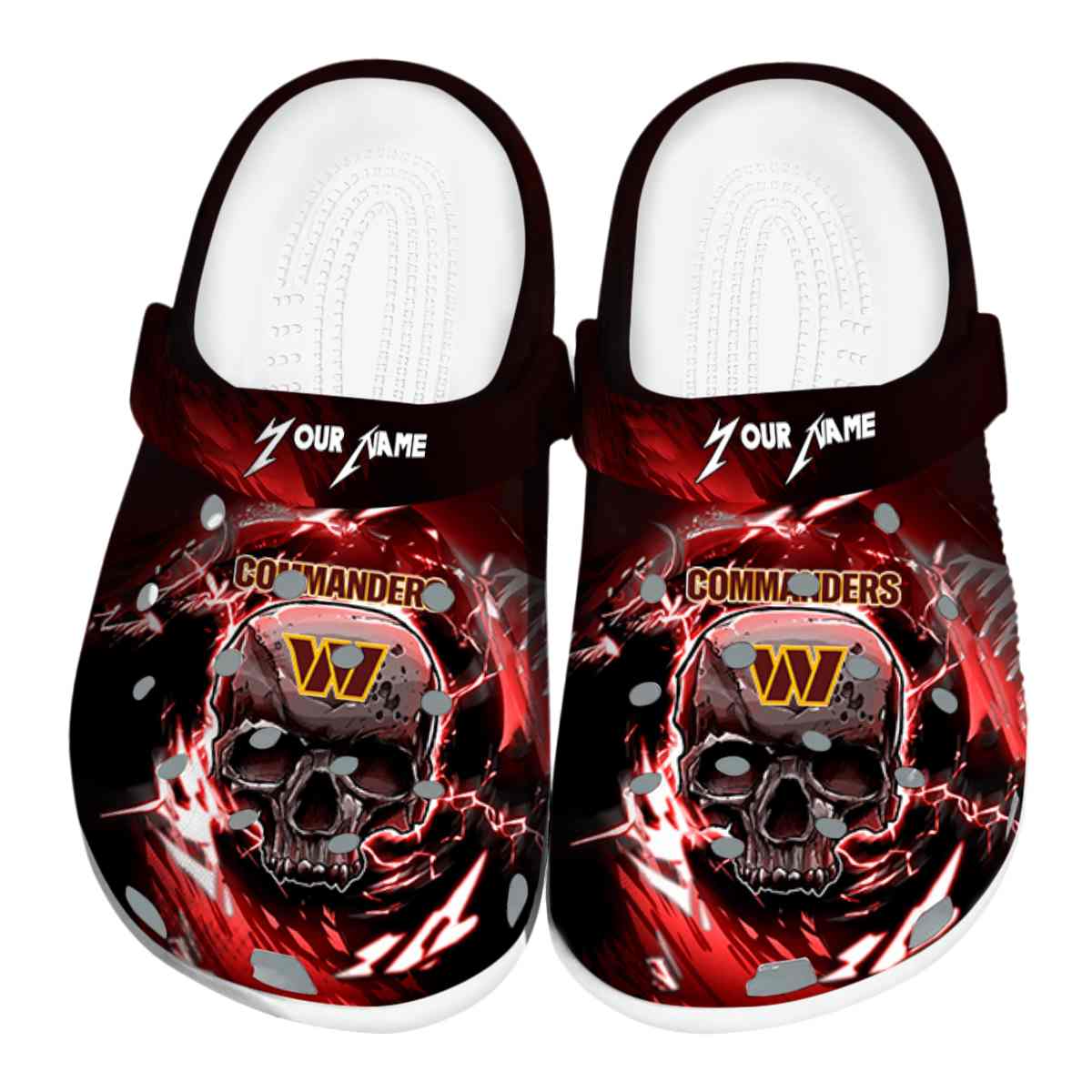 Washington Commanders Nfl Sport Crocs, Washington Commanders Comfortable For Men Women And Kids 83