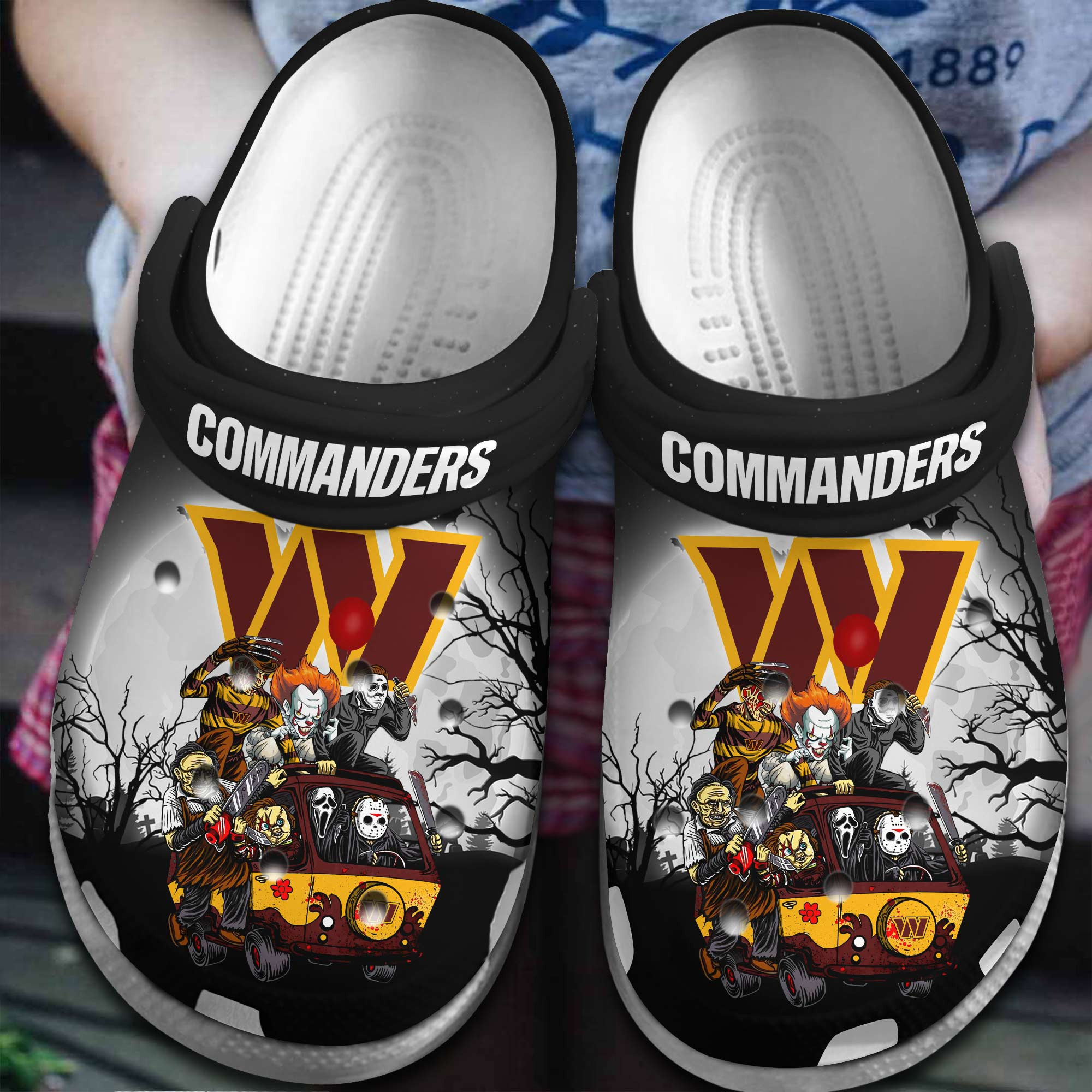 Washington Commanders Nfl Sport Crocs, Washington Commanders Comfortable For Men Women And Kids 81