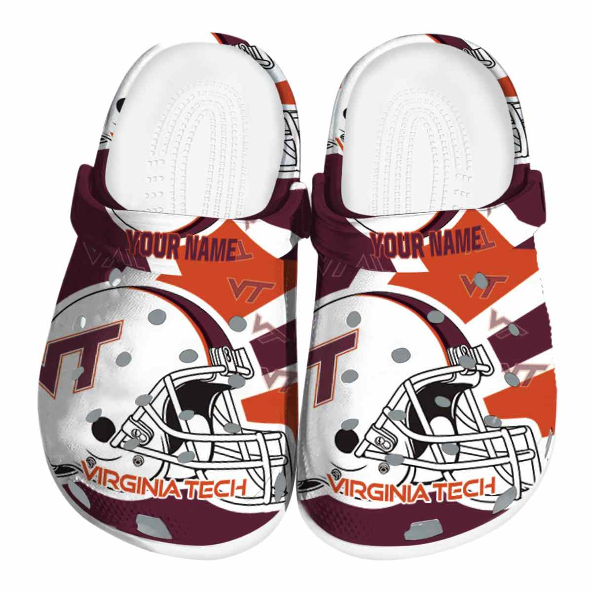 Virginia Tech Hokies 2025 NCAA Sport Crocs, Virginia Tech Hokies Comfortable For Men Women And Kids 59