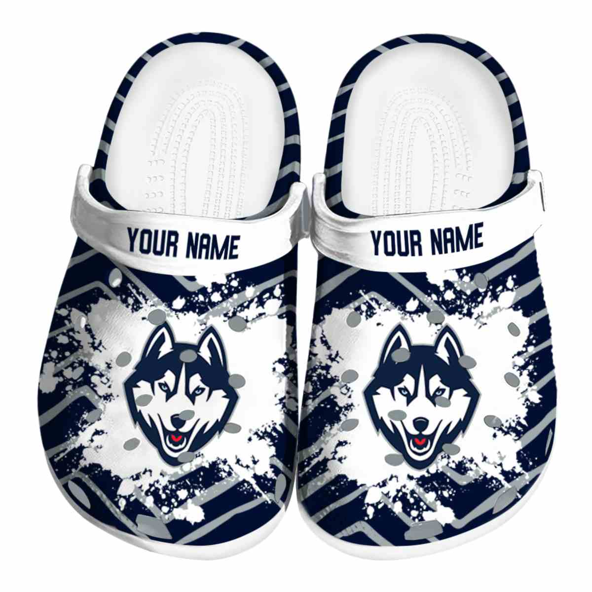 Uconn Huskies 2025 NCAA Sport Crocs, Uconn Huskies Comfortable For Men Women And Kids 6