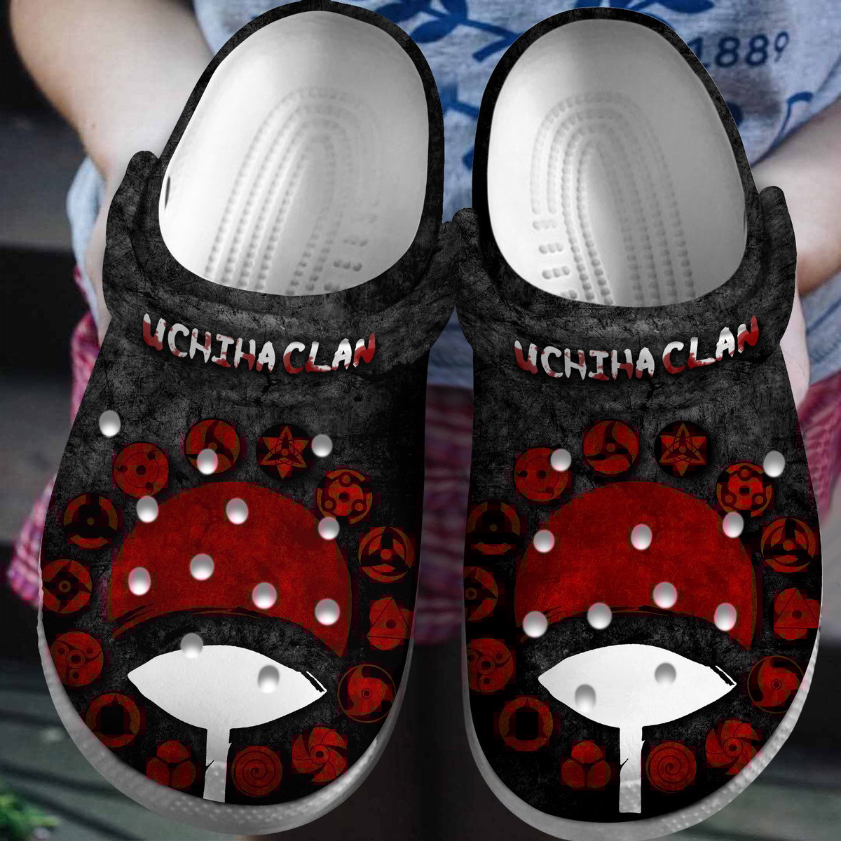 Uchiha Clan Naruto Anime Cartoon Crocs, Uchiha Clan Naruto Comfortable For Men Women And Kids