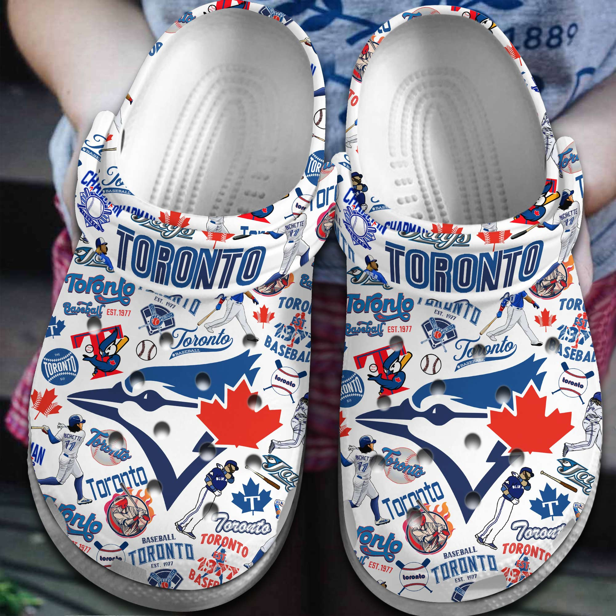 Toronto Blue Jays Mlb Sport Crocs, Toronto Blue Jays Comfortable For Men Women And Kids 9