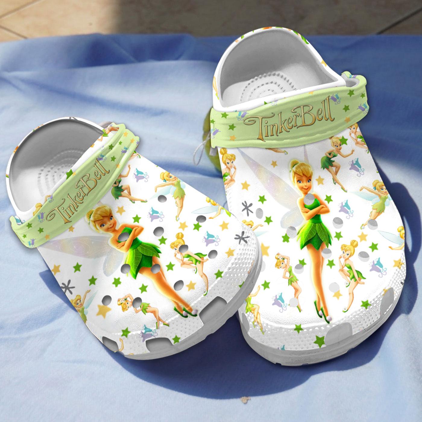 Tinker Bell Cartoon Crocs, Tinker Bell Comfortable For Men Women And Kids 37